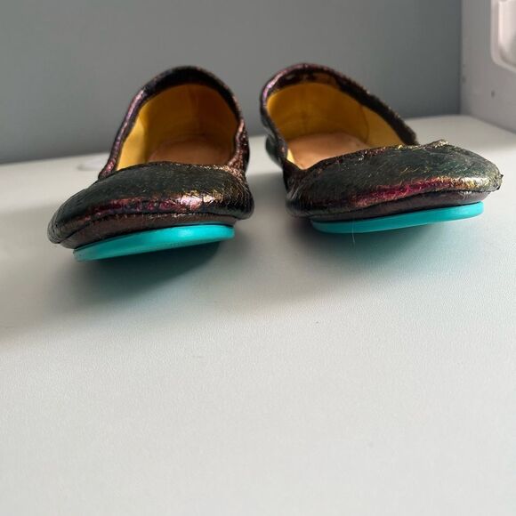 Custom Tieks Metallic Python Ballet Flats Maroon Pink Color Shift Size 7 - Picture 9 of 11